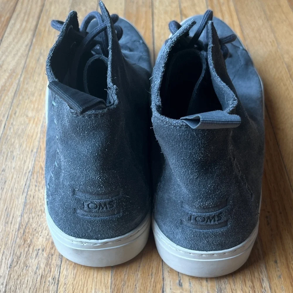Toms Men's Charcoal Lenox Mid High-Top Suede Sneakers